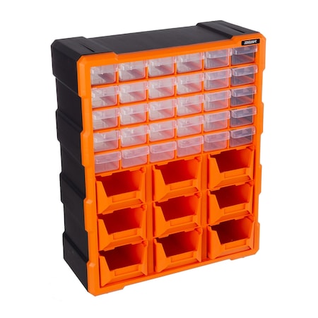 Stalwart Plastic Storage Drawers - 39-Drawer Screw Organizer - Craft Cabinet for Hardware by Black 75-TSBS-G-2018